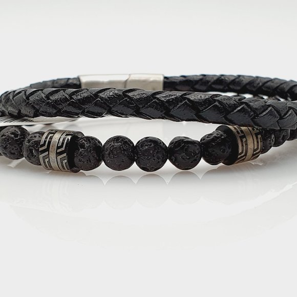 Beads & Leather Bracelets for men, MO112 - Picture 9 of 16